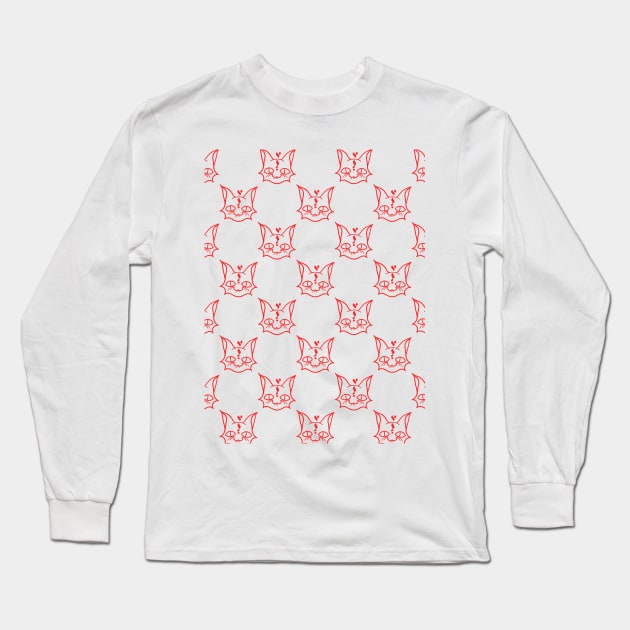 Cats everywhere Long Sleeve T-Shirt by URVIK'S CAT STORE